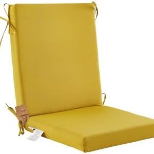 High Back Outdoor Patio Dining Chair Cushion - Weather Resistant, Removable Cover, Ideal for Indoor/Outdoor Use, 42"x21"