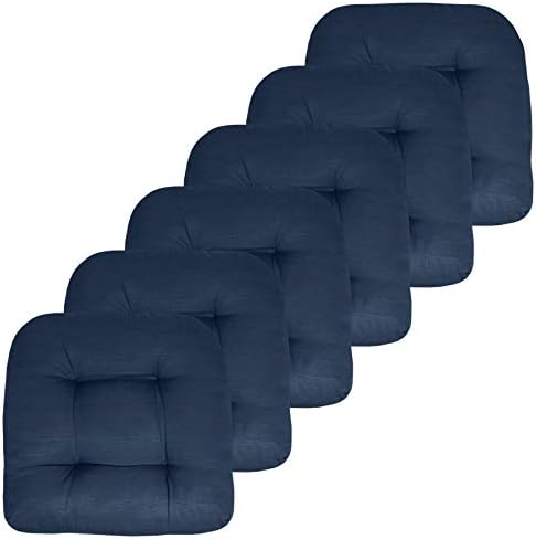 Sweet Home Collection Patio Cushions | Premium Comfortable Outdoor Chair Pads | Thick Fiber Fill | 19" x 19" x 5" Seat C
