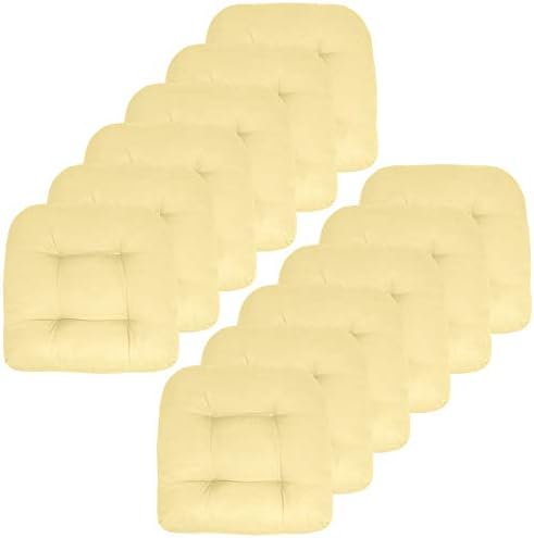 Sweet Home Collection Patio Cushions | Premium Comfortable Outdoor Chair Pads | Thick Fiber Fill | 19" x 19" x 5" Seat C