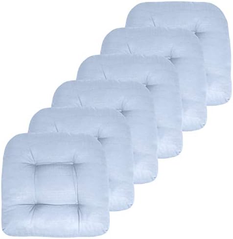 Sweet Home Collection Patio Cushions | Premium Comfortable Outdoor Chair Pads | Thick Fiber Fill | 19" x 19" x 5" Seat C