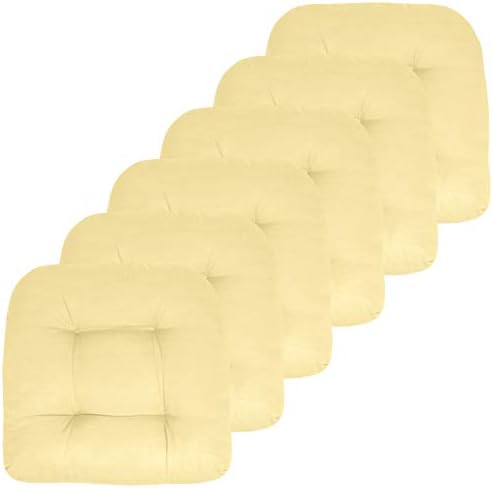 Sweet Home Collection Patio Cushions | Premium Comfortable Outdoor Chair Pads | Thick Fiber Fill | 19" x 19" x 5" Seat C