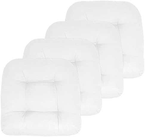 Sweet Home Collection Patio Cushions | Premium Comfortable Outdoor Chair Pads | Thick Fiber Fill | 19" x 19" x 5" Seat C