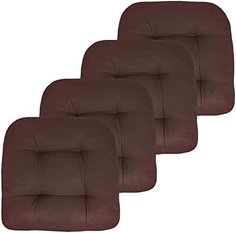 Sweet Home Collection Patio Cushions | Premium Comfortable Outdoor Chair Pads | Thick Fiber Fill | 19" x 19" x 5" Seat C
