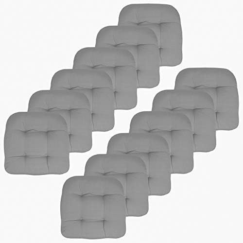 Sweet Home Collection Patio Cushions | Premium Comfortable Outdoor Chair Pads | Thick Fiber Fill | 19" x 19" x 5" Seat C