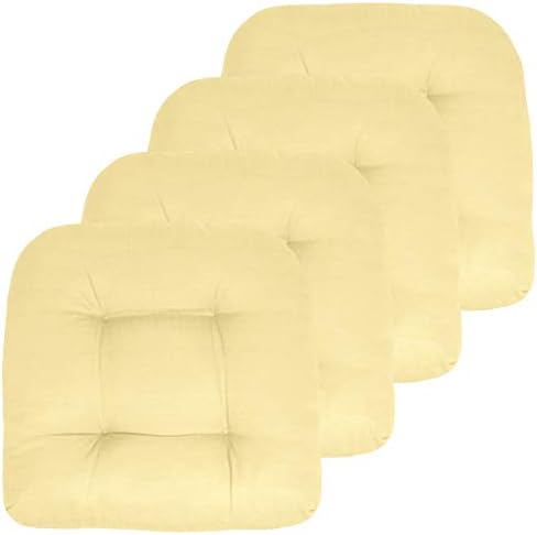 Sweet Home Collection Patio Cushions | Premium Comfortable Outdoor Chair Pads | Thick Fiber Fill | 19" x 19" x 5" Seat C