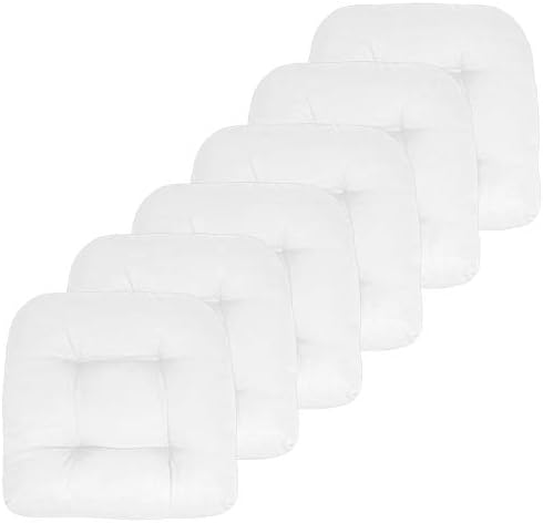 Sweet Home Collection Patio Cushions | Premium Comfortable Outdoor Chair Pads | Thick Fiber Fill | 19" x 19" x 5" Seat C