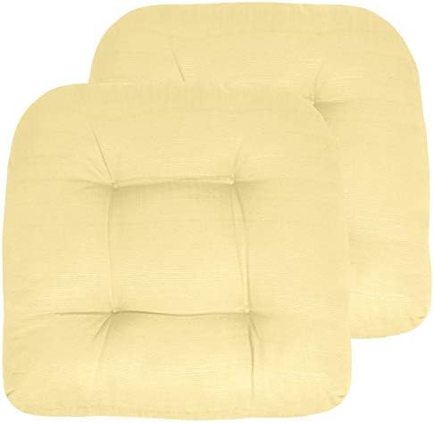 Sweet Home Collection Patio Cushions | Premium Comfortable Outdoor Chair Pads | Thick Fiber Fill | 19" x 19" x 5" Seat C