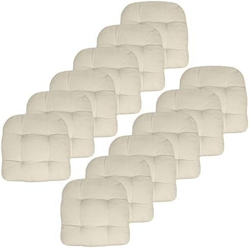 Sweet Home Collection Patio Cushions | Premium Comfortable Outdoor Chair Pads | Thick Fiber Fill | 19" x 19" x 5" Seat C