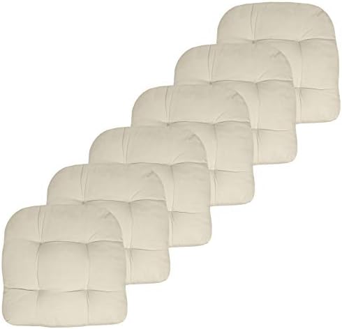 Sweet Home Collection Patio Cushions | Premium Comfortable Outdoor Chair Pads | Thick Fiber Fill | 19" x 19" x 5" Seat C