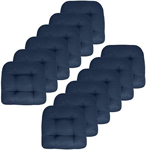 Sweet Home Collection Patio Cushions | Premium Comfortable Outdoor Chair Pads | Thick Fiber Fill | 19" x 19" x 5" Seat C