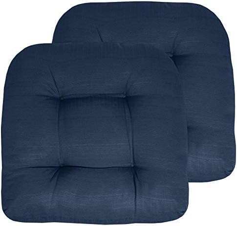 Sweet Home Collection Patio Cushions | Premium Comfortable Outdoor Chair Pads | Thick Fiber Fill | 19" x 19" x 5" Seat C