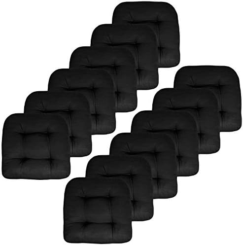 Sweet Home Collection Patio Cushions | Premium Comfortable Outdoor Chair Pads | Thick Fiber Fill | 19" x 19" x 5" Seat C