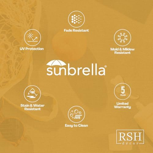 RSH DECOR Sunbrella Outdoor Tufted Loveseat Set for Patio - 3 Piece with Cushion Comfort, Durable Performance Fabric, U-