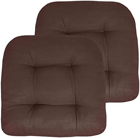 Sweet Home Collection Patio Cushions | Premium Comfortable Outdoor Chair Pads | Thick Fiber Fill | 19" x 19" x 5" Seat C