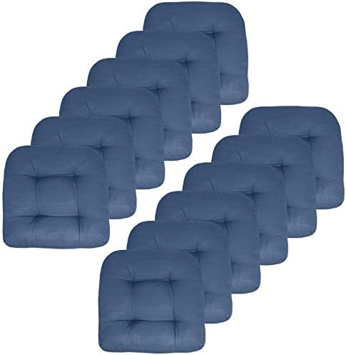 Sweet Home Collection Patio Cushions | Premium Comfortable Outdoor Chair Pads | Thick Fiber Fill | 19" x 19" x 5" Seat C