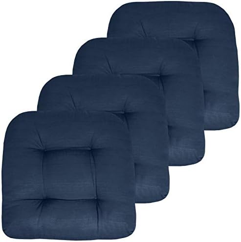 Sweet Home Collection Patio Cushions | Premium Comfortable Outdoor Chair Pads | Thick Fiber Fill | 19" x 19" x 5" Seat C