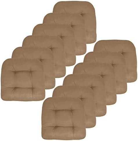 Sweet Home Collection Patio Cushions | Premium Comfortable Outdoor Chair Pads | Thick Fiber Fill | 19" x 19" x 5" Seat C