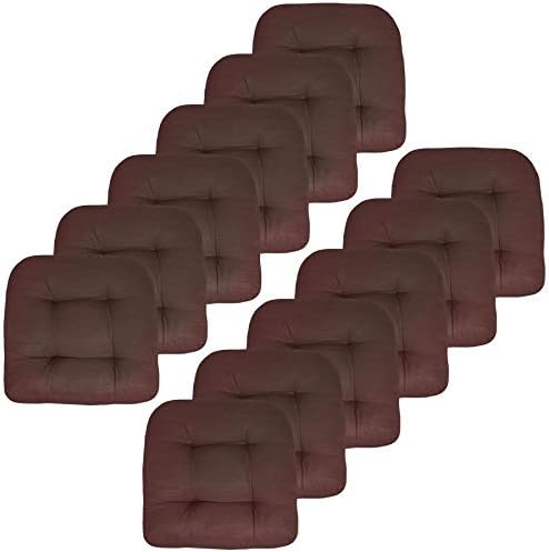 Sweet Home Collection Patio Cushions | Premium Comfortable Outdoor Chair Pads | Thick Fiber Fill | 19" x 19" x 5" Seat C