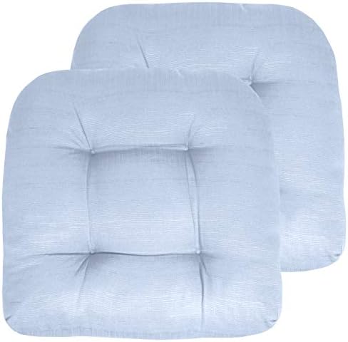 Sweet Home Collection Patio Cushions | Premium Comfortable Outdoor Chair Pads | Thick Fiber Fill | 19" x 19" x 5" Seat C