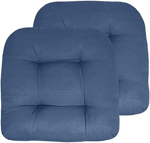 Sweet Home Collection Patio Cushions | Premium Comfortable Outdoor Chair Pads | Thick Fiber Fill | 19" x 19" x 5" Seat C