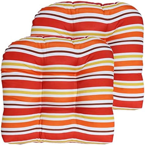 Sweet Home Collection Patio Cushions | Premium Comfortable Outdoor Chair Pads | Thick Fiber Fill | 19" x 19" x 5" Seat C