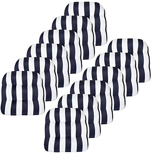 Sweet Home Collection Patio Cushions | Premium Comfortable Outdoor Chair Pads | Thick Fiber Fill | 19" x 19" x 5" Seat C