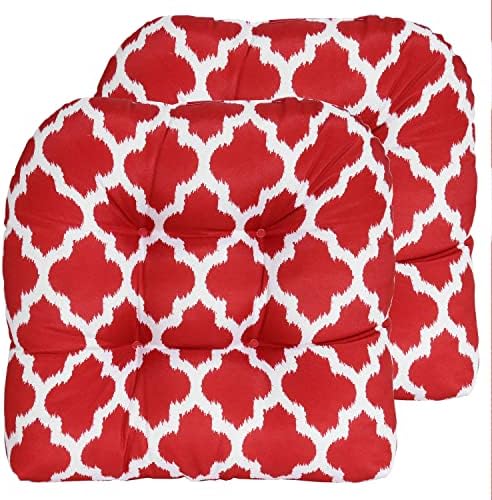 Sweet Home Collection Patio Cushions | Premium Comfortable Outdoor Chair Pads | Thick Fiber Fill | 19" x 19" x 5" Seat C