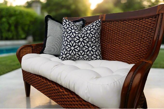RSH DECOR Sunbrella Outdoor Tufted Loveseat Set for Patio - 3 Piece with Cushion Comfort, Durable Performance Fabric, U-