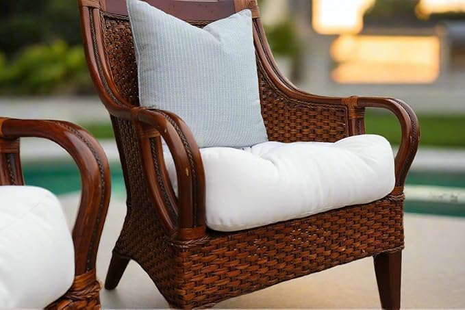 RSH DECOR Sunbrella Outdoor Tufted Loveseat Set for Patio - 3 Piece with Cushion Comfort, Durable Performance Fabric, U-