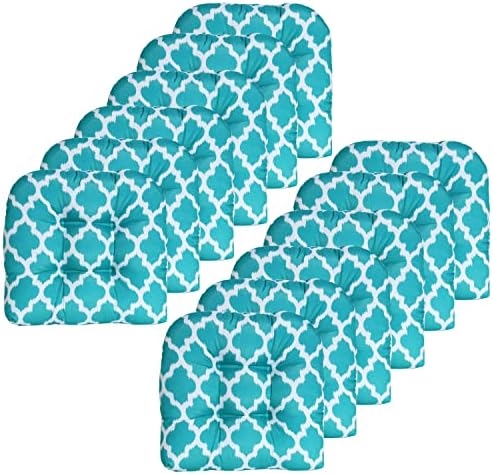 Sweet Home Collection Patio Cushions | Premium Comfortable Outdoor Chair Pads | Thick Fiber Fill | 19" x 19" x 5" Seat C